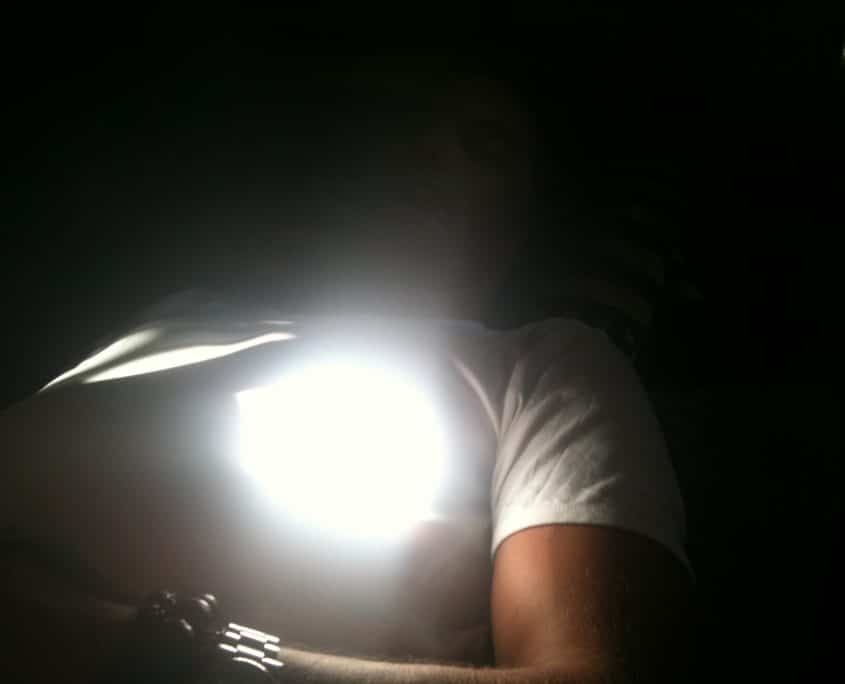 photo (sans flash) de l'énergie-lumière en action